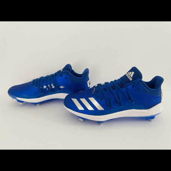 ADIDAS AFTERBURNER 6 SPEED BLUE BASEBALL CLEATS G27656 MEN'S Size 7 Blue - Picture 2 of 5